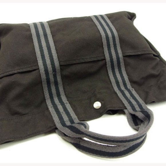 Authentic Hermes Tote bag Fourre Tout Black Grey Woman - Picture 2 of 6